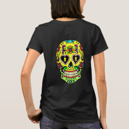 Day of the dead Gult Sugar Skull Kvinnor i T-Shirt