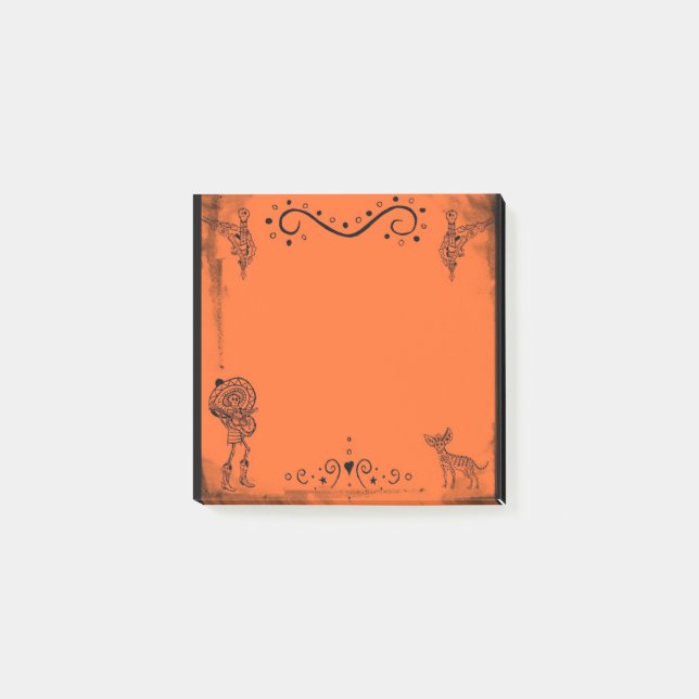 Day of the dead-/Halloween anteckningsbok Post-it Block (Framsida)