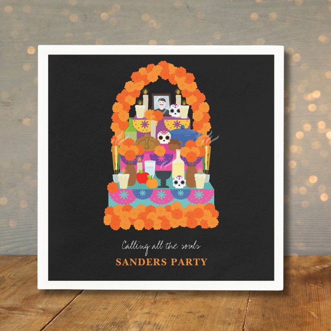 Day of the dead halloween fest pappersservett (Skapare uppladdad)