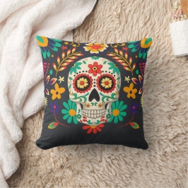 Day of the dead Halloween Sugar Skull Kudde