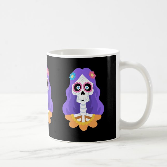 Day of the dead Halloween Sugar Skull Mugg (Höger)