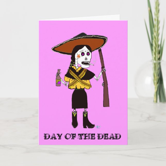 Day of the dead-hälsningskort kort (Framsida)