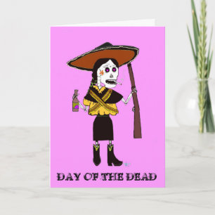 Day of the dead-hälsningskort kort
