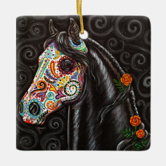 Day of the dead Horse Art Ornament (Framsida)