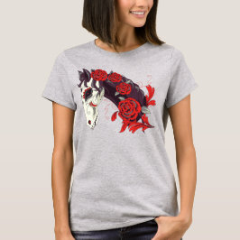 Day of the dead Horse Skeleton med Ro T Shirt