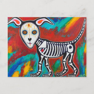day of the dead Hund Vykort