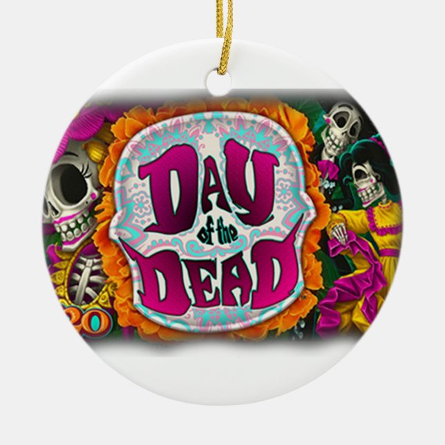 Day of the dead julgransprydnad keramik (Framsidan)