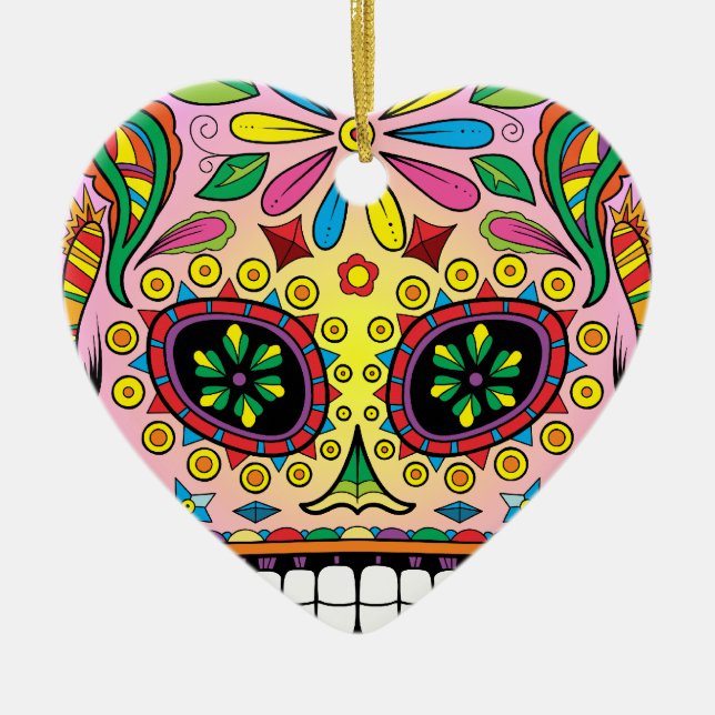 Day of the dead julgransprydnad keramik (Framsidan)