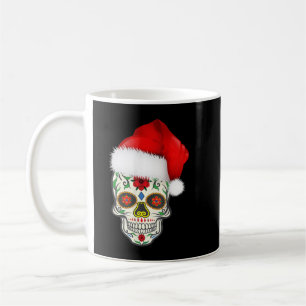 Day of the dead jultomten Hat Sugar Skull Pa Kaffemugg