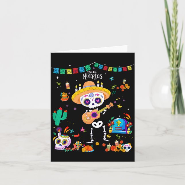 Day Of The Dead Kids Boys 2025 Dia De Los Muertos  Kort (Framsida)