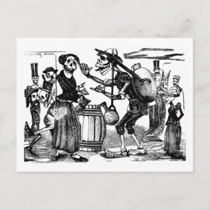 day of the dead-kort av Jose Posada Vykort