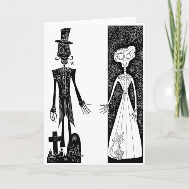 Day of the dead-kort kort (Framsida)