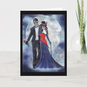 Day of the dead-kort med paret Renee Lavoie Kort