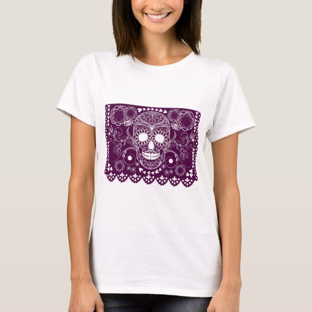 day of the dead Lila - Kvinnors T-shirt (Framsida)
