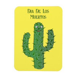 Day of the dead Lycklig Cactus Anpassningsbar Magnet