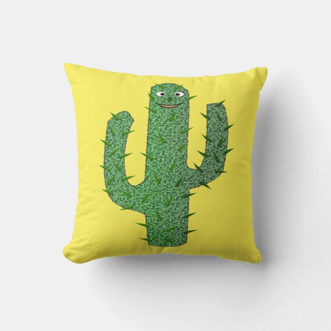 Day of the dead Lycklig Cactus Dubbla Side Kudde (Framsida)