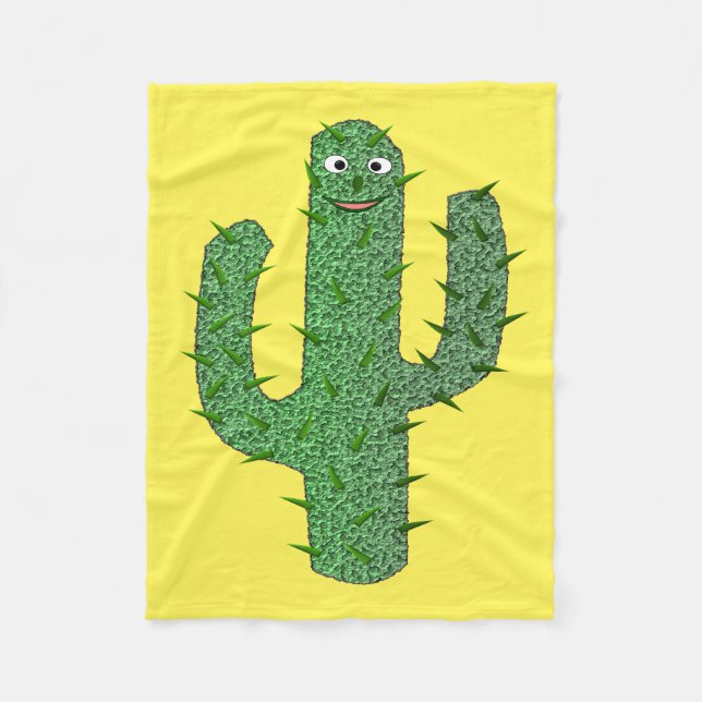 Day of the dead Lycklig Cactus Fleecefilt (Framsidan)
