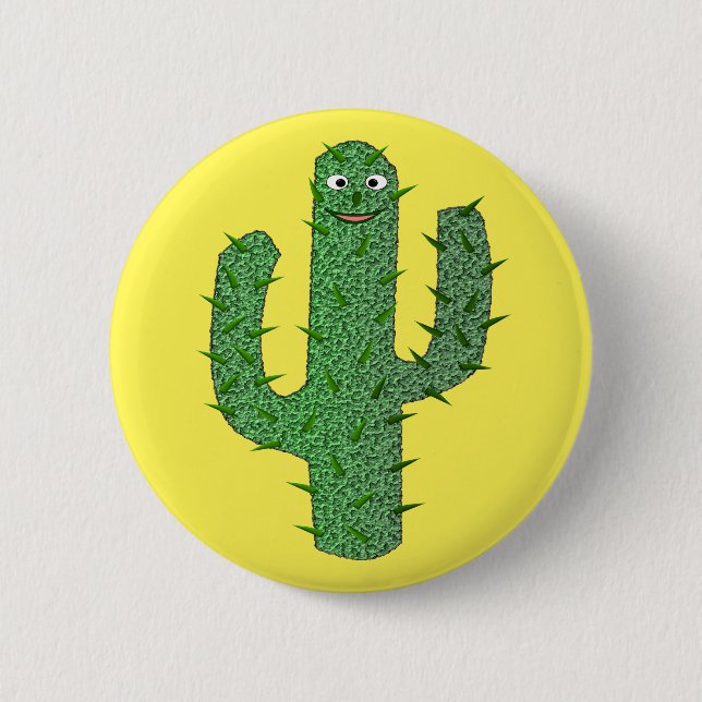 Day of the dead Lycklig Cactus Knapp (Framsida)