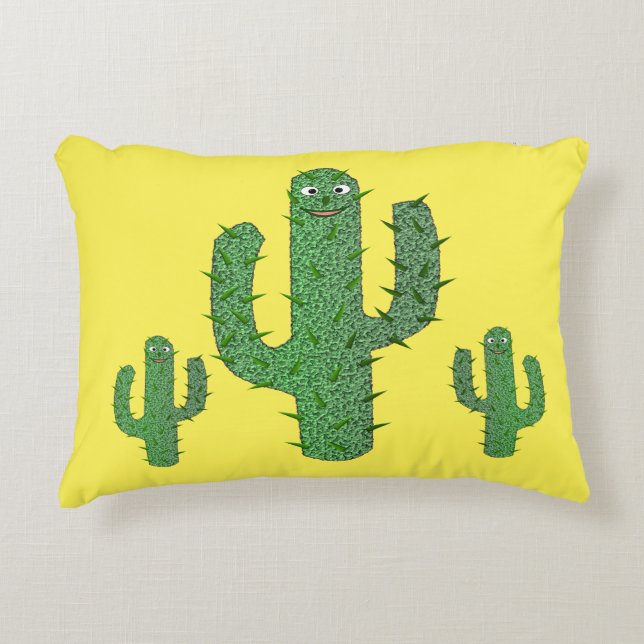 Day of the dead Lycklig Cactus Prydnadskudde (Framsidan)