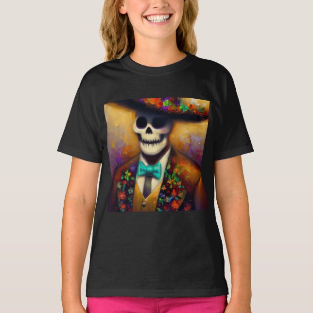 Day of the dead Man 4 T Shirt (Framsida)