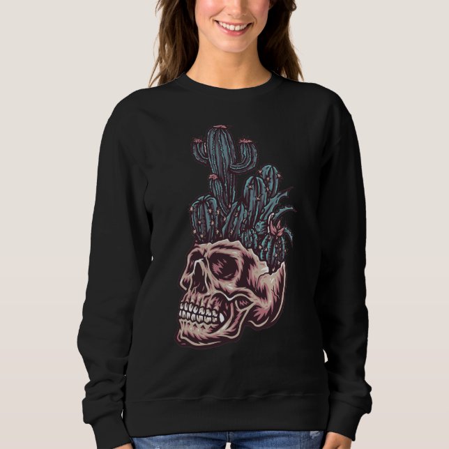 Day of the dead med kaktus t shirt (Framsida)