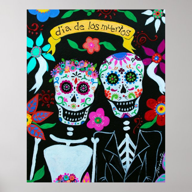 DAY OF THE DEAD MEXICAN ARTIST COUPLE POSTER (Framsidan)