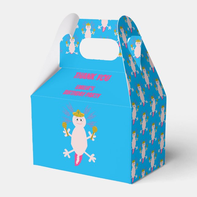 Day of the dead Mexican Axolotl Födelsedagsfest Fa Presentaskar (Framsidan Sidan)