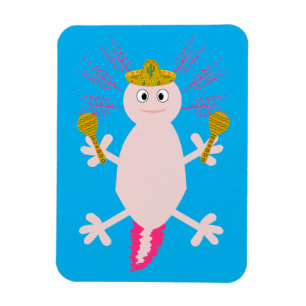 Day of the dead Mexican Axolotl Magnet
