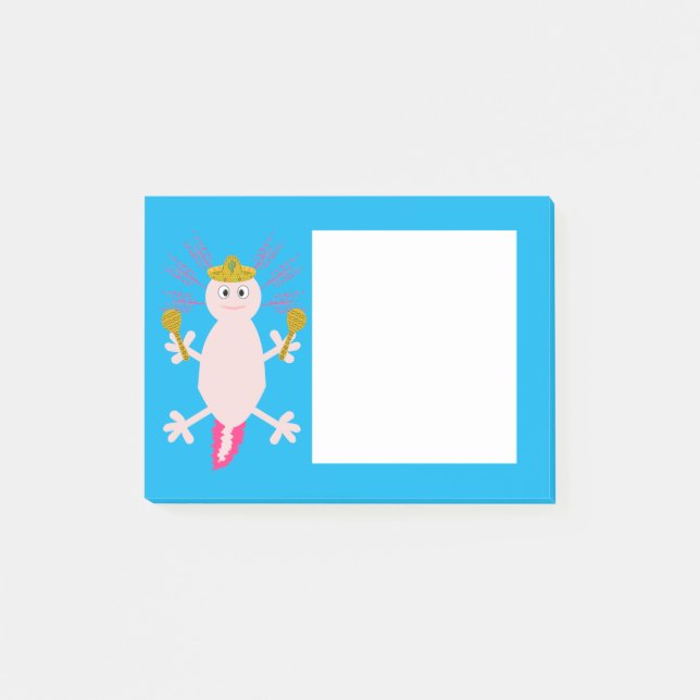 Day of the dead Mexican Axolotl Post-it Block (Framsida)