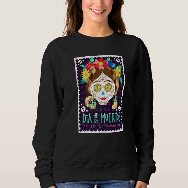 Day of the dead Mexican Halloween Calavera Sugar S T Shirt (Framsida)