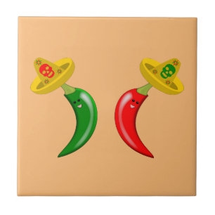 Day of the dead mexikan Chilis Kakelplatta