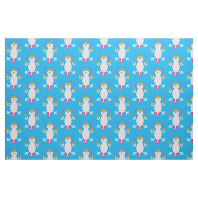 Day of the dead mexikanska Axolotl mönstrad Tyg (Fat Quarter)