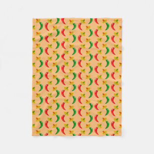 Day of the dead mexikanska Chilis Patterned Fleecefilt