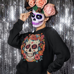 Day of the dead mexikanskt socker Skull Lång Ärmad Tröja