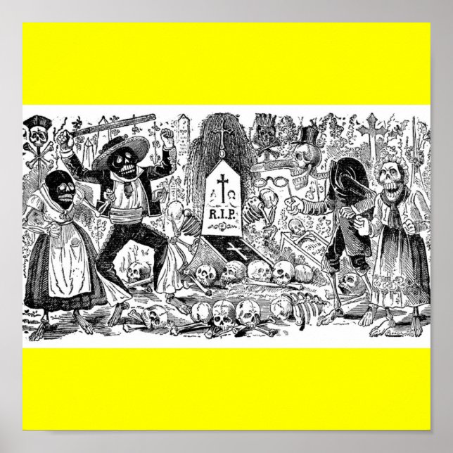 Day of the dead, Mexiko. Circa tidigt 1900-talet. Poster (Framsidan)
