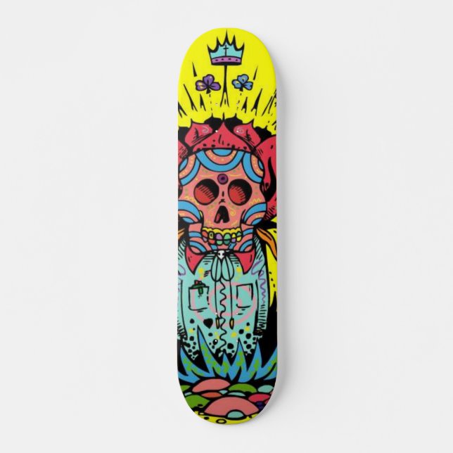 Day of the dead mini skateboard bräda 18,7 cm (Framsida)