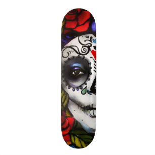 Day of the dead mini skateboard bräda 18,7 cm