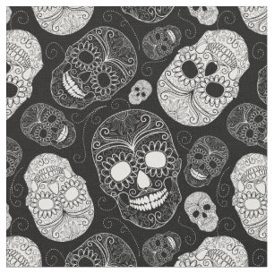 day of the dead Mosaic Art Black & White Tyg
