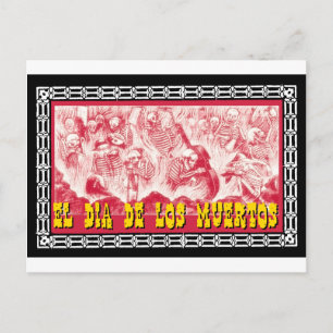 day of the dead motiv 6 vykort