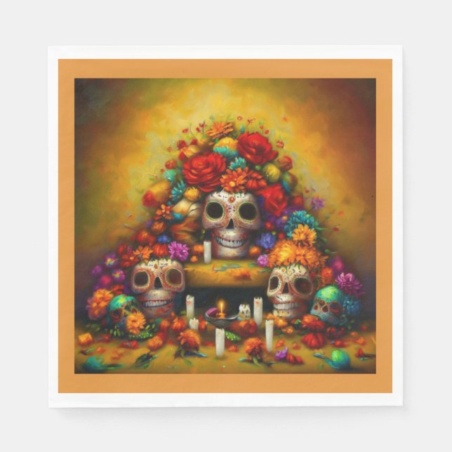 Day of the dead Offrendas 1 Pappersservett (Framsidan)
