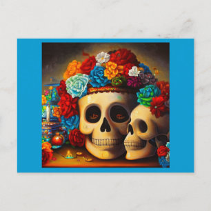 Day of the dead Offrendas 2 Helg Vykort