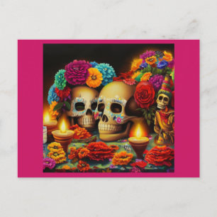 Day of the dead Offrendas 3 Helg Vykort