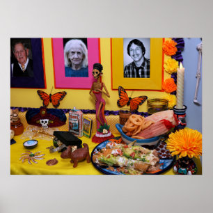 Day of the dead Ofrenda Visning Poster