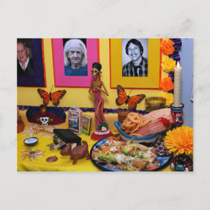 Day of the dead Ofrenda Visning Vykort