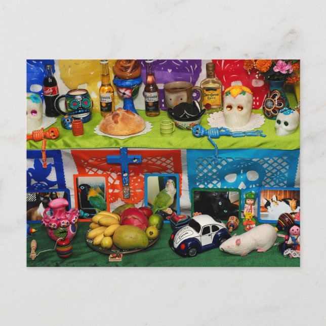 Day of the dead Ofrenda Vykort (Framsida)