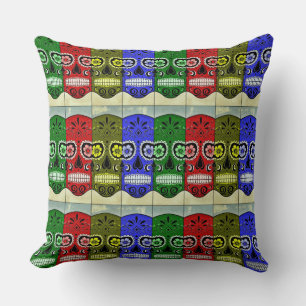 Day of the dead Pillow-Döskallar för socker med fl Kudde