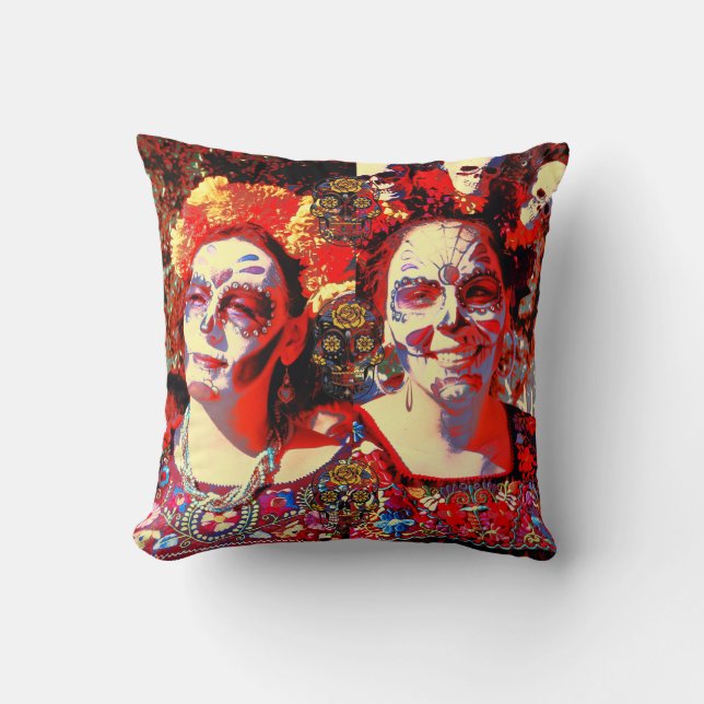 Day of the dead Pillow - Senoritas Kudde (Framsida)