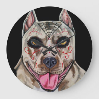 Day of the dead Pitbull Stor Klocka
