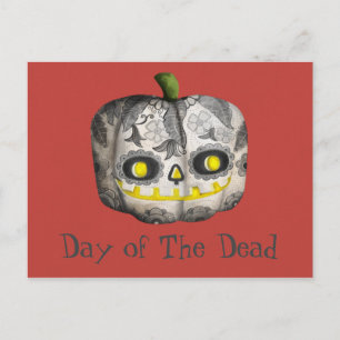 Day of the dead Pumpkin Sugar Skull Vykort