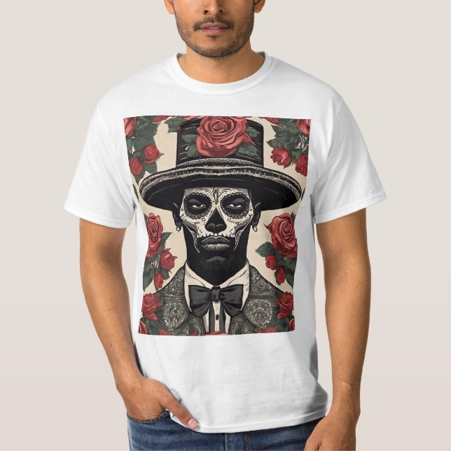 Day of the dead Ro-Crowner-gentleman T Shirt (Framsida)